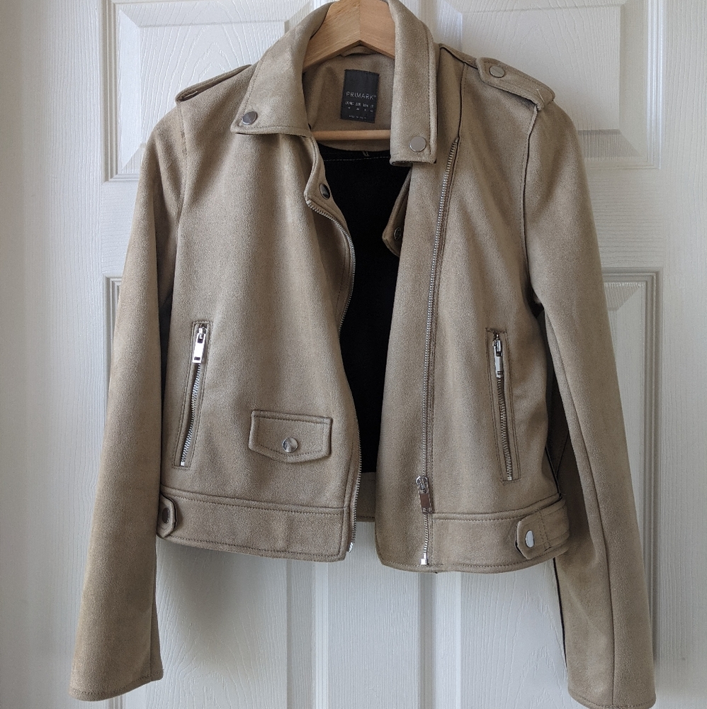 Tan Suede Moto Jacket